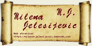 Milena Jelesijević vizit kartica